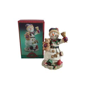 Christmas Fantasy Snowman Figure Wonderland Collection Original Box 1996 Vintage